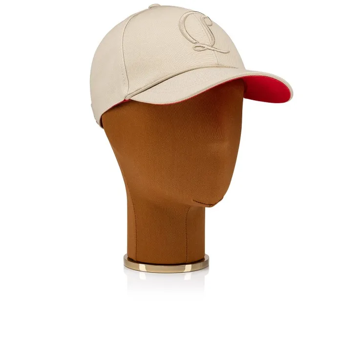 Christian Louboutin Hats WomenMen Mooncrest Baseball Cap 8211 Canva 8211 Saharienne