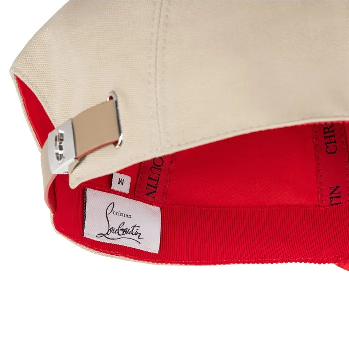 Christian Louboutin Hats WomenMen Mooncrest Baseball Cap 8211 Canva 8211 Saharienne