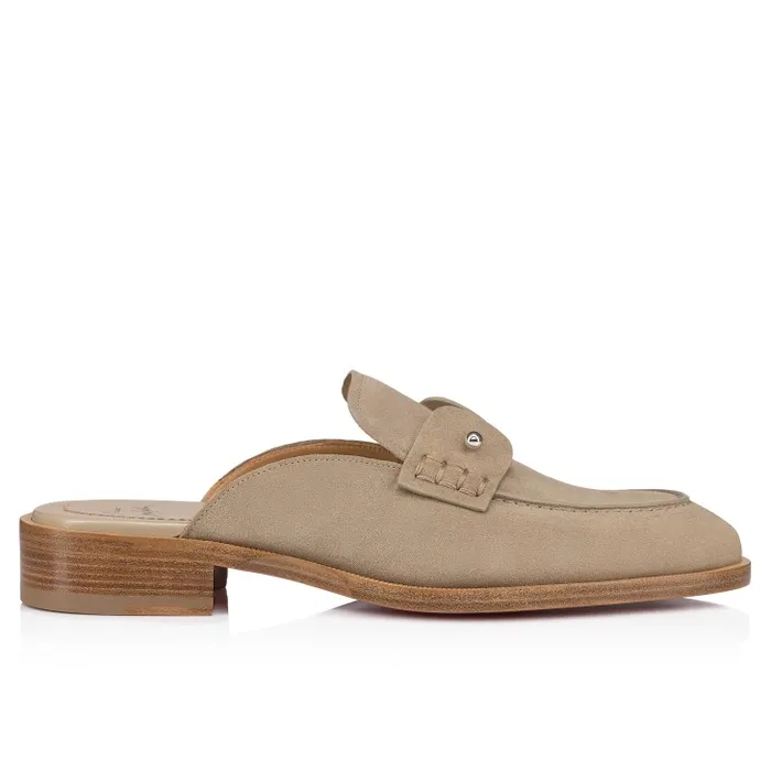 Christian Louboutin Loafers and Moccasins Men Chambeluss Mules 8211 Calf Leather 8211 Saharienne
