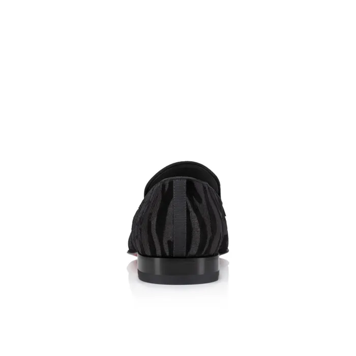 Christian Louboutin Loafers and Moccasins Men Equiswing Loafers 8211 Quagga Velvet 8211 Black