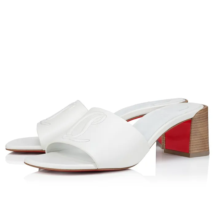Christian Louboutin Mules Women So CL Mule 55 Mm Mules 8211 Nappa Leather 8211 Bianco