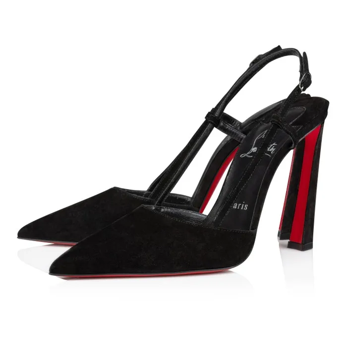 Christian Louboutin Pumps Women Condoroline 100 Mm Sling Back Pumps 8211 Veau Velours 8211 Black