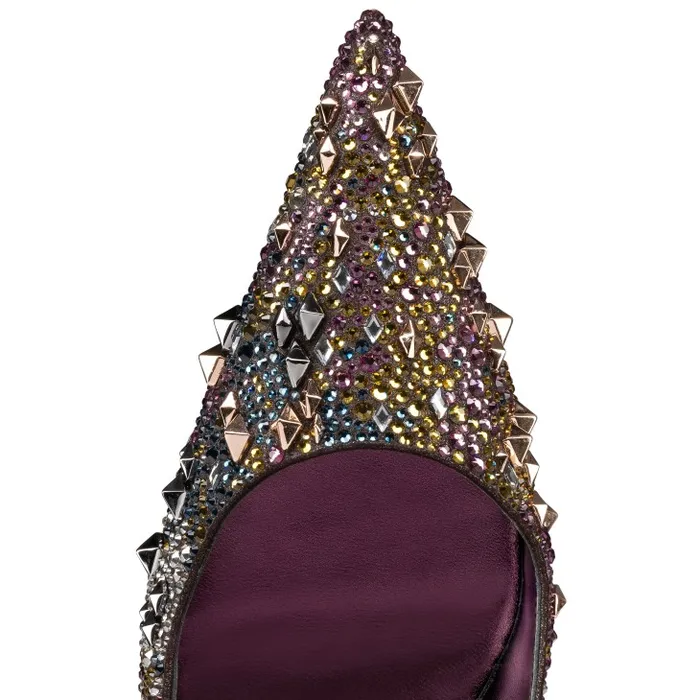 Christian Louboutin Pumps Women Kate Max Strass Eternity 100 Mm Pumps 8211 Metallic Suede And Eternity Strass 8211 Anthracite