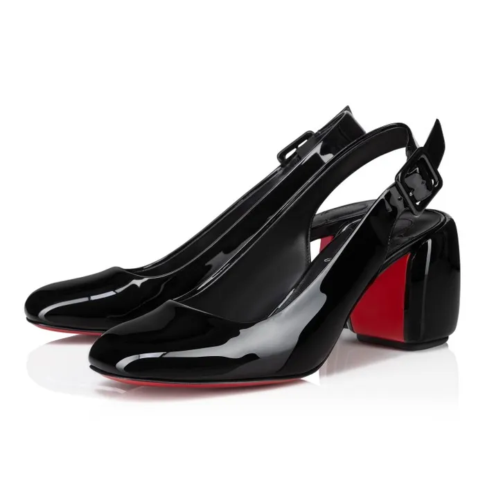 Christian Louboutin Pumps Women Minny Sling 70 Mm Sling Back Pumps 8211 Patent Calf Leather 8211 Black