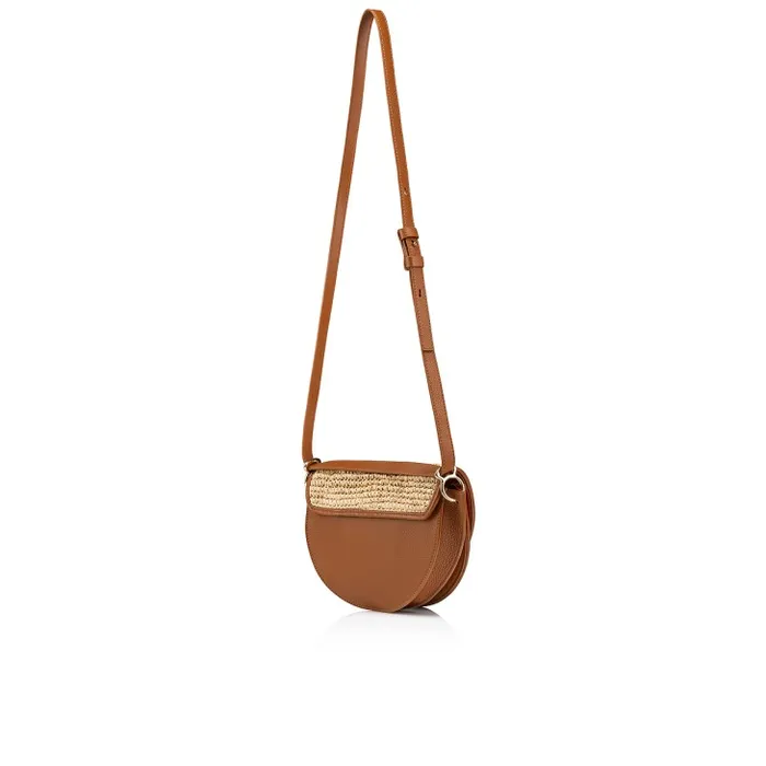 Christian Louboutin Shoulder Bags Women By My Side Crossbody Bag 8211 Raffia And Grained Calf Leather 8211 Natural