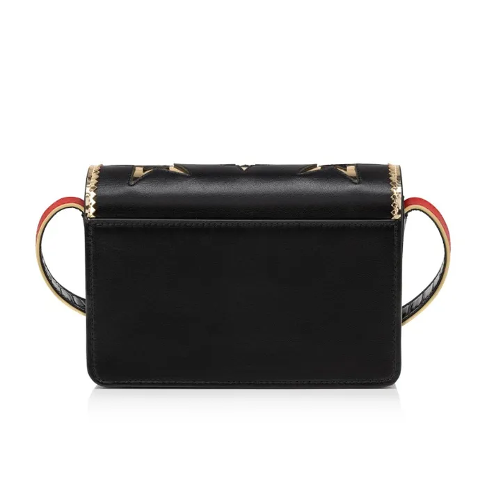 Christian Louboutin Shoulder Bags Women Loubi54 Giddy Crossbody Bag 8211 Nappa Leather And Alligator Embossed Calf Leather 8211 Black