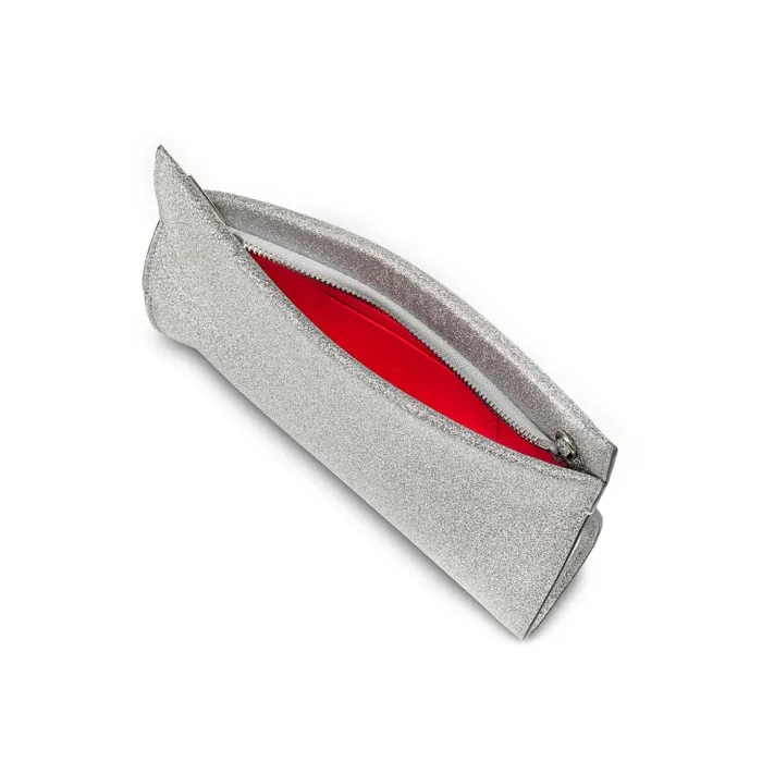 Christian Louboutin Shoulder Bags Women Loubitwist Small Clutch 8211 Glittered Calf Leather 8211 Silver