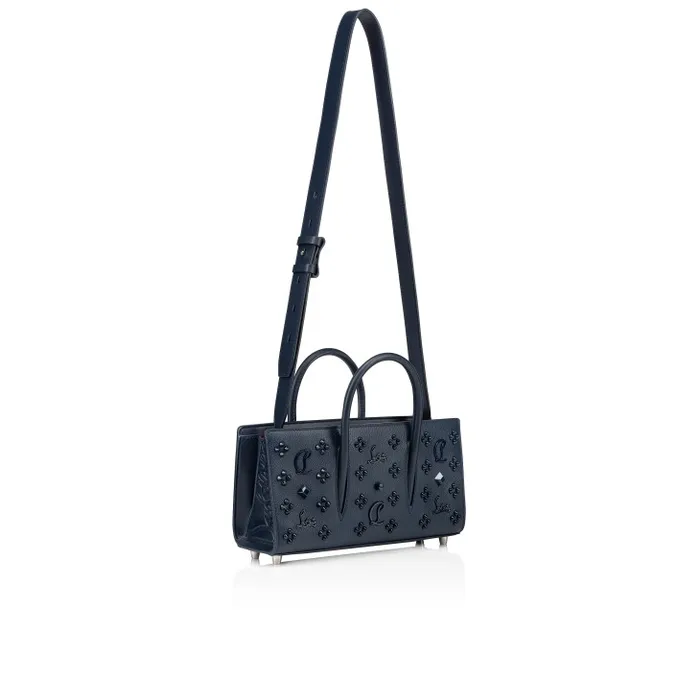 Christian Louboutin Shoulder Bags Women Paloma Top Handle Bag 8211 Calf Leather And Spikes Loubinthesky 8211 Navy
