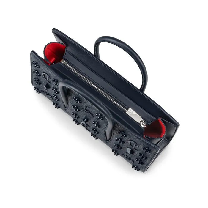 Christian Louboutin Shoulder Bags Women Paloma Top Handle Bag 8211 Calf Leather And Spikes Loubinthesky 8211 Navy