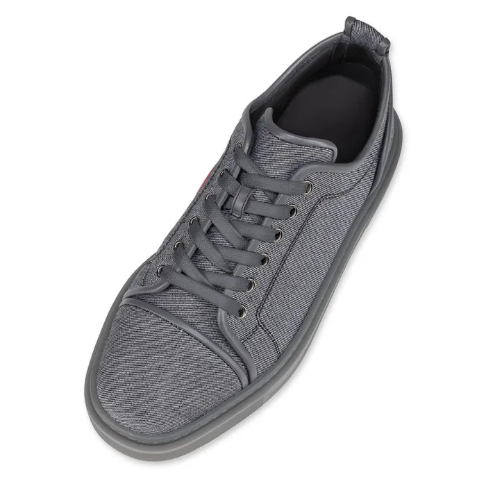 Christian Louboutin Sneakers Men Adolon Junior Sneakers 8211 Linen And Calf Leather 8211 Smoky