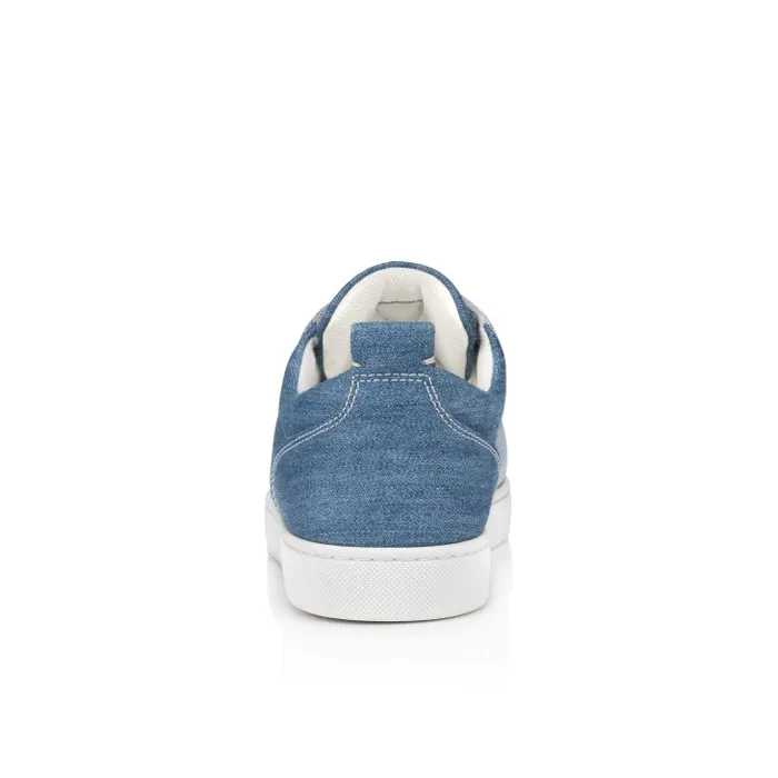 Christian Louboutin Sneakers Men Louis Junior Spikes Sneakers 8211 Denim Brushed Effect And Spikes 8211 Denim