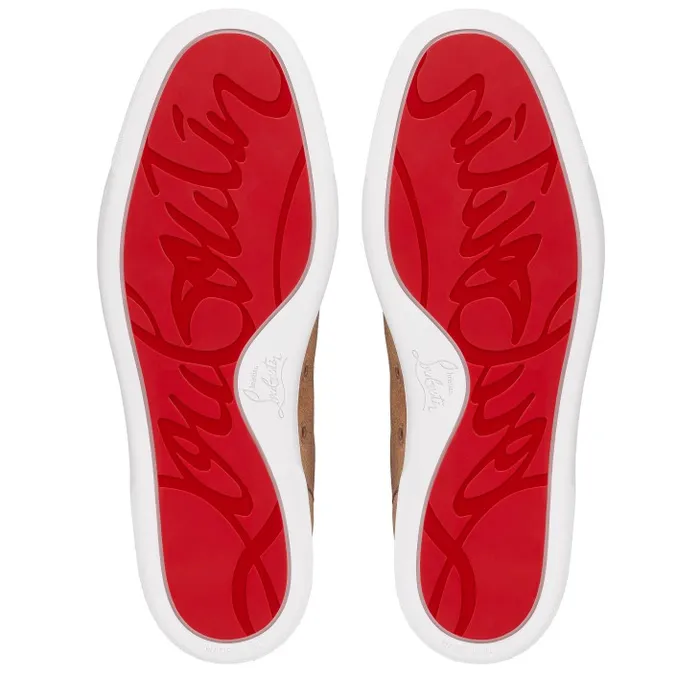 Christian Louboutin Sneakers Men Rantulow Sneakers 8211 Grained Calf Leather 8211 Cuoio