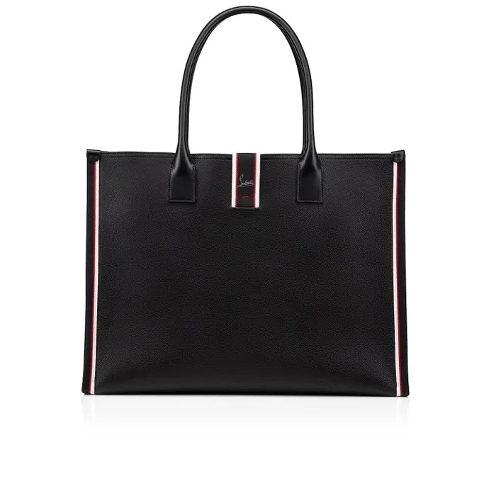 Christian Louboutin Totes MenWomen Nastroloubi XL Tote Bag 8211 Grained Calf Leather 8211 Black