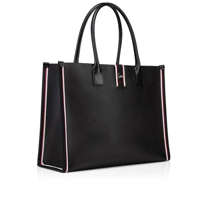 Christian Louboutin Totes MenWomen Nastroloubi XL Tote Bag 8211 Grained Calf Leather 8211 Black