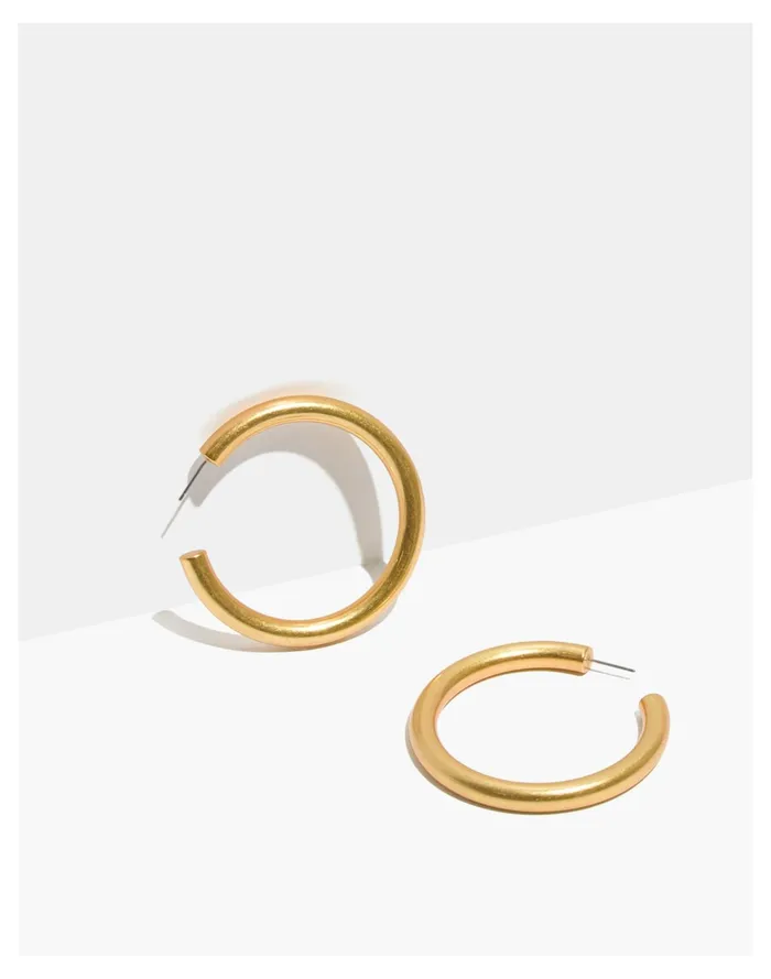 Chunky Oversized Hoop Earrings Vintage Gold Women Madewell Earrings