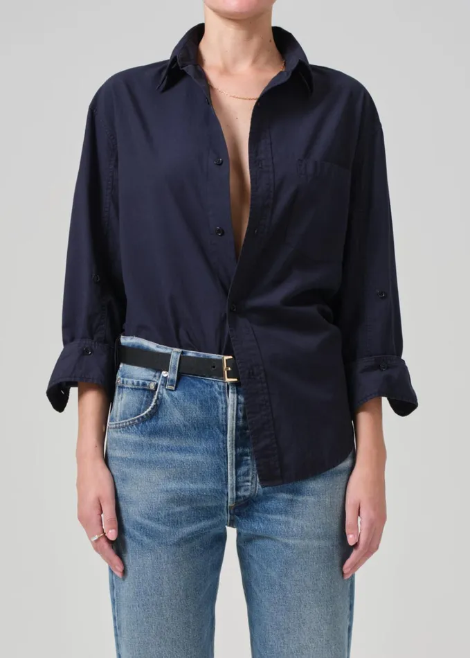 Citizens Of Humanity Kayla Shirt In Navy Women Tops