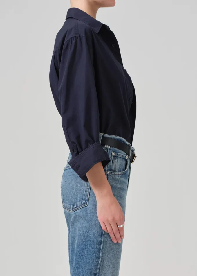 Citizens Of Humanity Kayla Shirt In Navy Women Tops