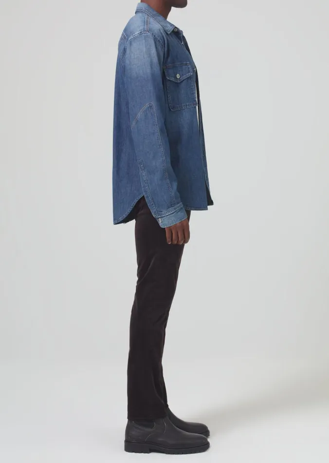 Citizens Of Humanity London Tapered Slim Velvet In Barrister Men Pants