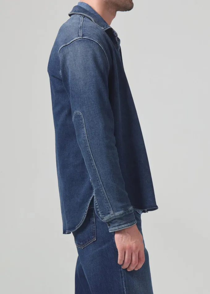 Citizens Of Humanity Luca Bucket Dye Shirt French Terry In Monroe Men Shirts