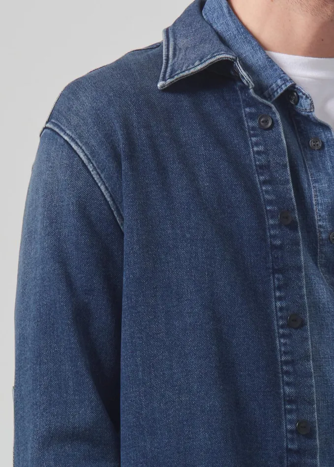 Citizens Of Humanity Luca Bucket Dye Shirt French Terry In Monroe Men Shirts