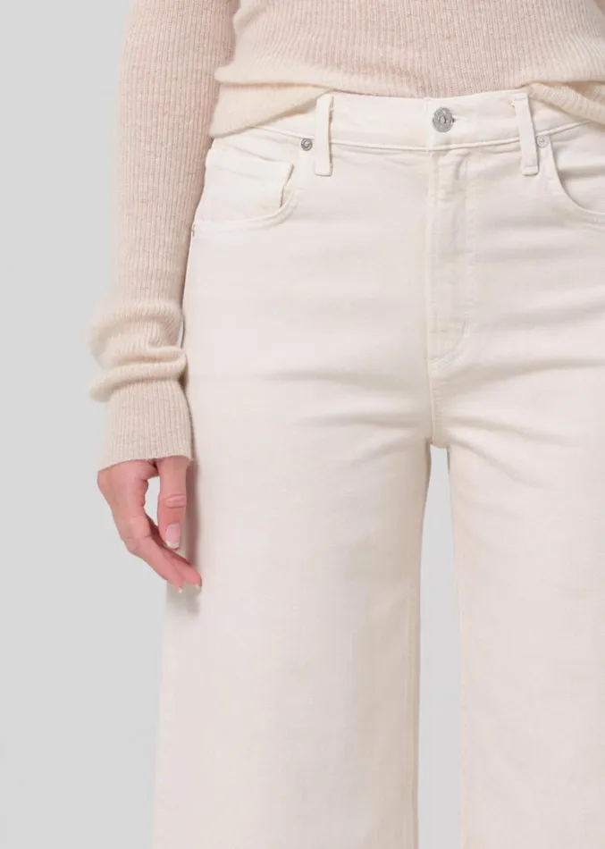 Citizens Of Humanity Lyra Wide Leg Crop In Almondette Women Petite