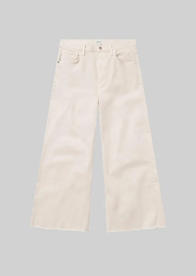 Citizens Of Humanity Lyra Wide Leg Crop In Almondette Women Petite