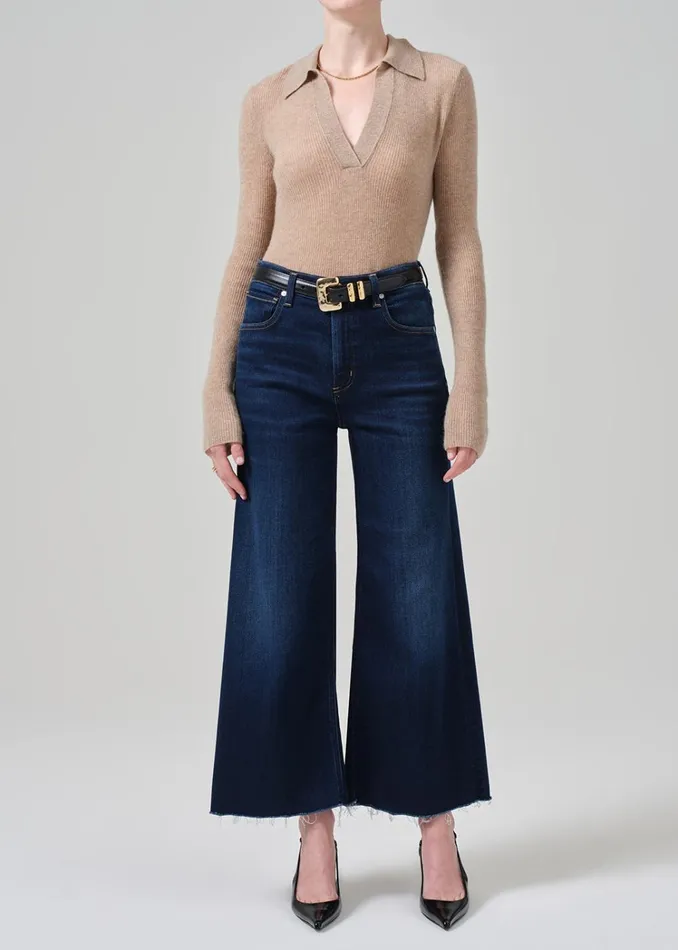 Citizens Of Humanity Petite Lyra Wide Leg Crop In Lotus Women Petite
