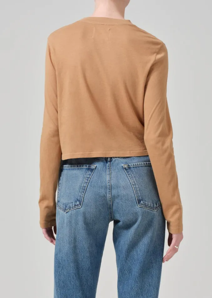 Citizens Of Humanity Sabine Cropped Long Sleeve In Ambra Women Tops