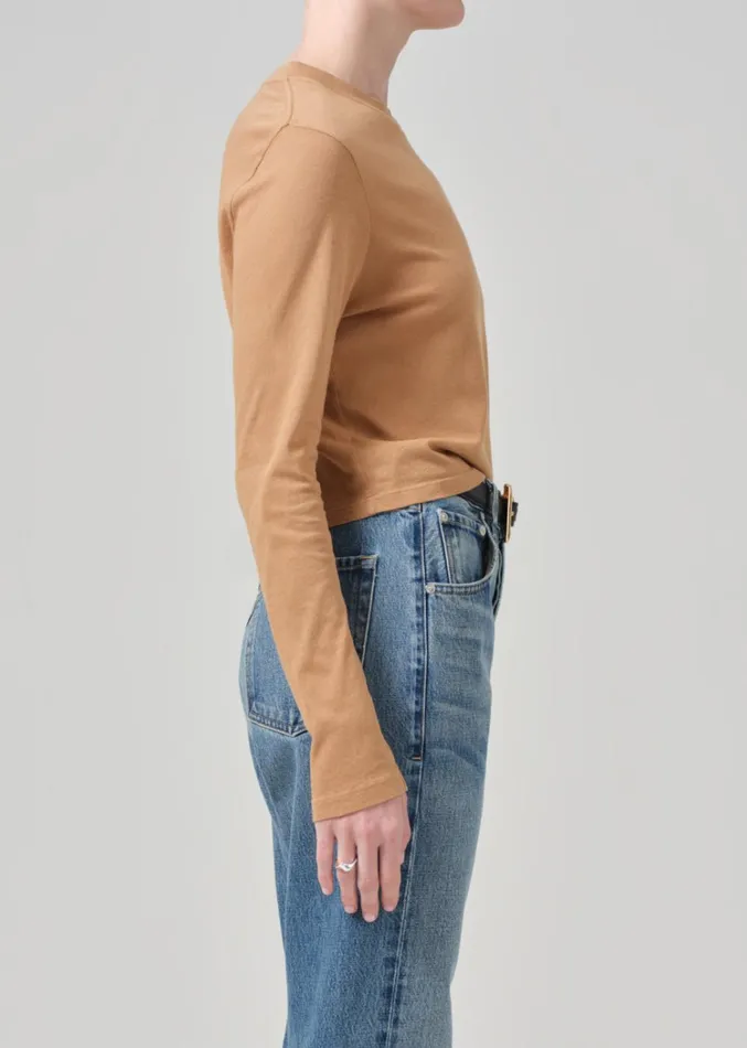 Citizens Of Humanity Sabine Cropped Long Sleeve In Ambra Women Tops