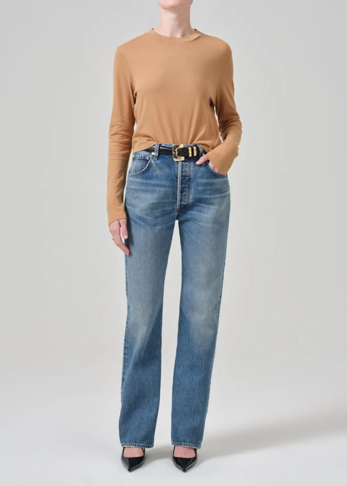 Citizens Of Humanity Sabine Cropped Long Sleeve In Ambra Women Tops