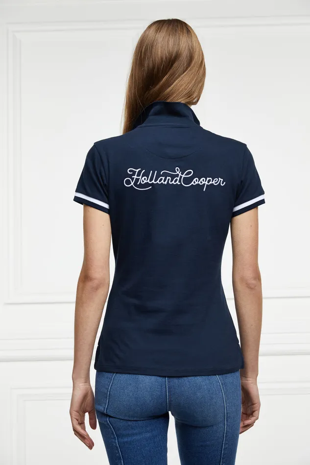 Classic Polo Shirt Ink Navy Women Holland Cooper Polo Shirts