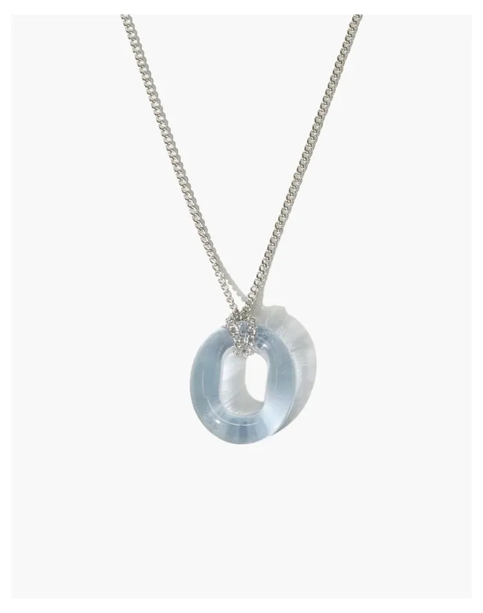 CLED In The Loop Necklace Light Blue Women Madewell Necklaces