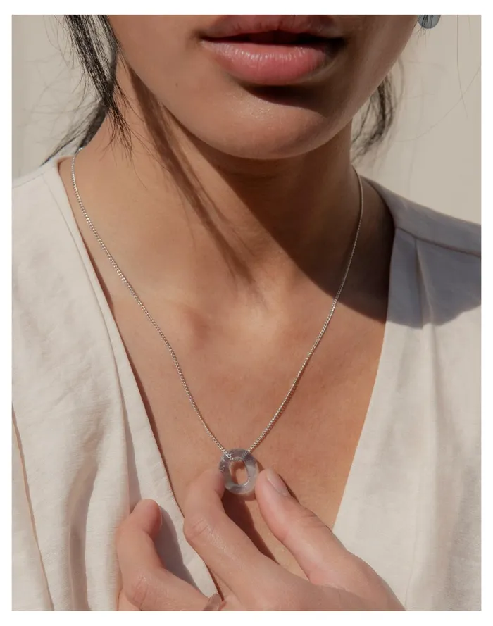 CLED In The Loop Necklace Light Blue Women Madewell Necklaces CLED In The Loop Necklace Light Blue Women Madewell Necklaces