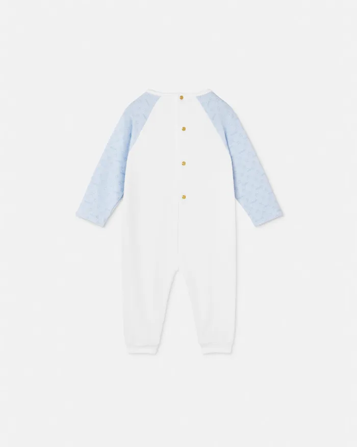 Clothing Kids Versace Logo Baby Sleepsuit White