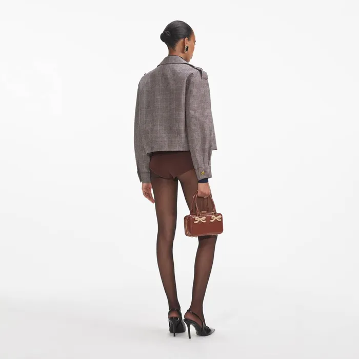 CoOrds Women Self Portrait Brown Check Jacket