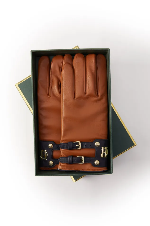Contrast Leather Gloves Tan Ink Navy Women Holland Cooper Gloves Contrast Leather Gloves Tan Ink Navy Women Holland Cooper Gloves