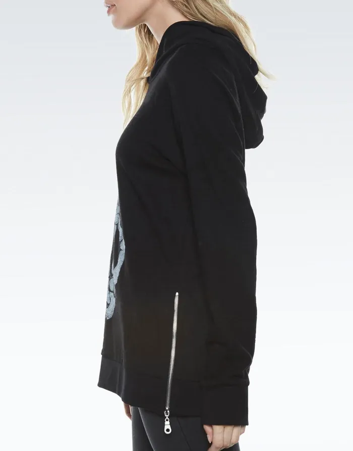 Corbin Skeleton Peace Black Women039s Lauren Moshi Hoodies