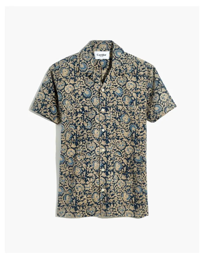 Corridor Butterfly Embroidered Summer Shirt Butterfly Men Madewell Shirts