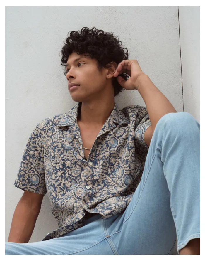 Corridor Butterfly Embroidered Summer Shirt Butterfly Men Madewell Shirts