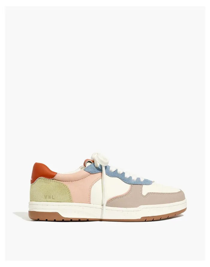 Court Sneakers In Colorblock Nubuck And Leather American Blue Multi Women Madewell Sneakers