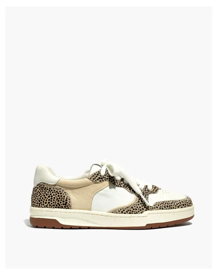 Court Sneakers In Spotted Calf Hair Sand Beige Multi Women Madewell Sneakers Court Sneakers In Spotted Calf Hair Sand Beige Multi Women Madewell Sneakers