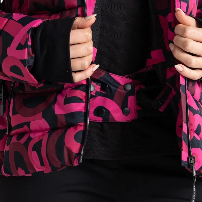 Crevasse Ski Jacket Pure Pink Graffiti Print Women Dare 2b Ski Jackets Crevasse Ski Jacket Pure Pink Graffiti Print Women Dare 2b Ski Jackets