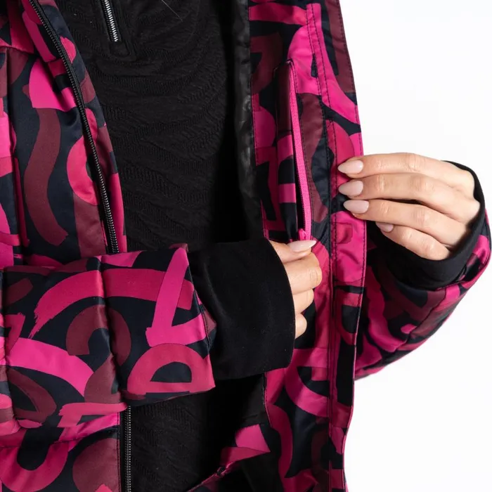 Crevasse Ski Jacket Pure Pink Graffiti Print Women Dare 2b Ski Jackets Crevasse Ski Jacket Pure Pink Graffiti Print Women Dare 2b Ski Jackets