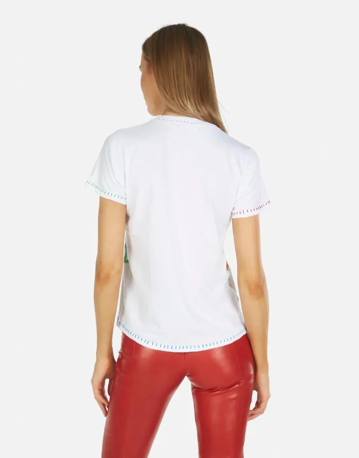 Croft Love Peace Happiness White Women039s Lauren Moshi Short Sleeve