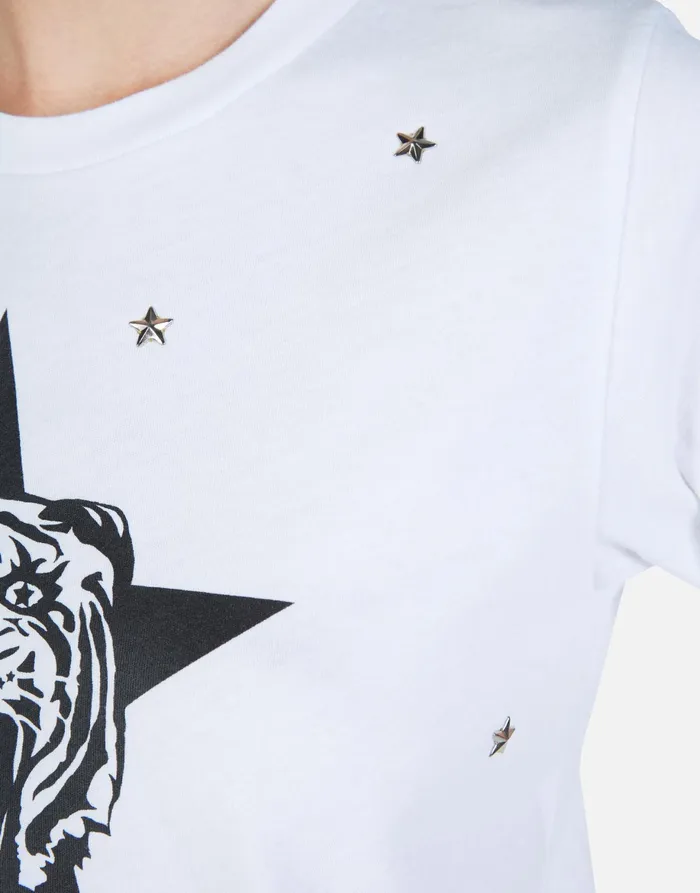 Croft Star Tiger White Women039s Lauren Moshi Short Sleeve
