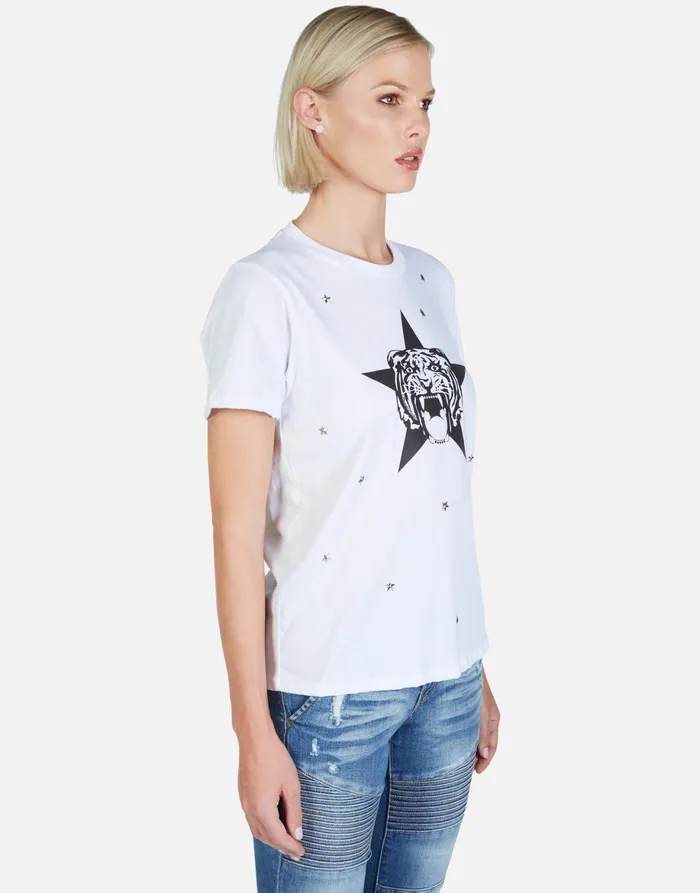 Croft Star Tiger White Women039s Lauren Moshi Short Sleeve