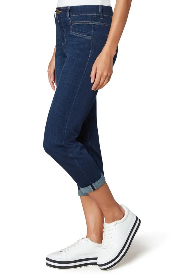 Crops Women Liverpool Los Angeles Gia Glider PullOn With Welt Pockets Cuffed Griffith Super Dark