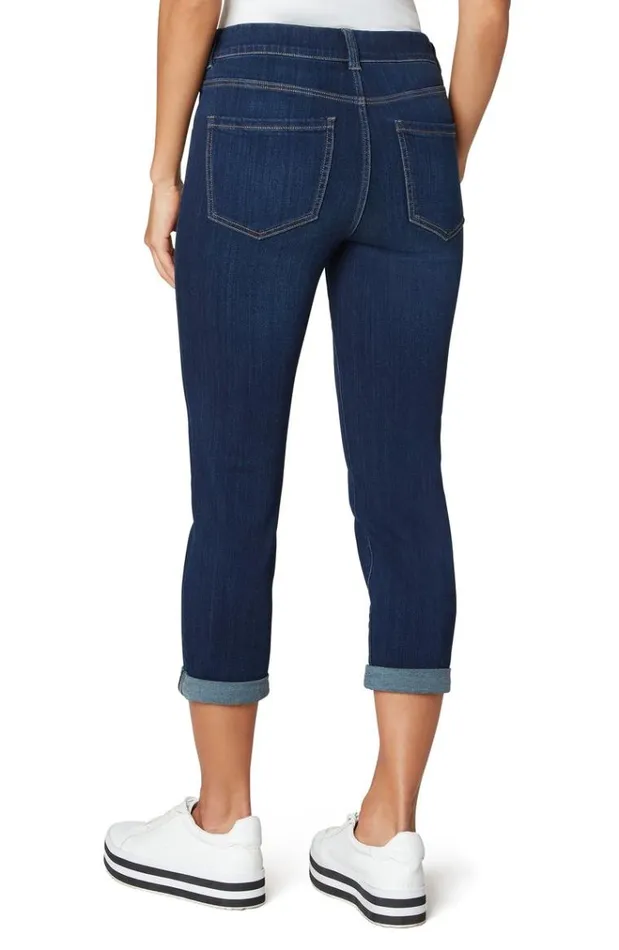 Crops Women Liverpool Los Angeles Gia Glider PullOn With Welt Pockets Cuffed Griffith Super Dark
