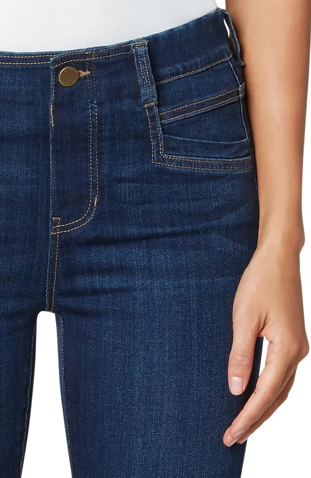 Crops Women Liverpool Los Angeles Gia Glider PullOn With Welt Pockets Cuffed Griffith Super Dark