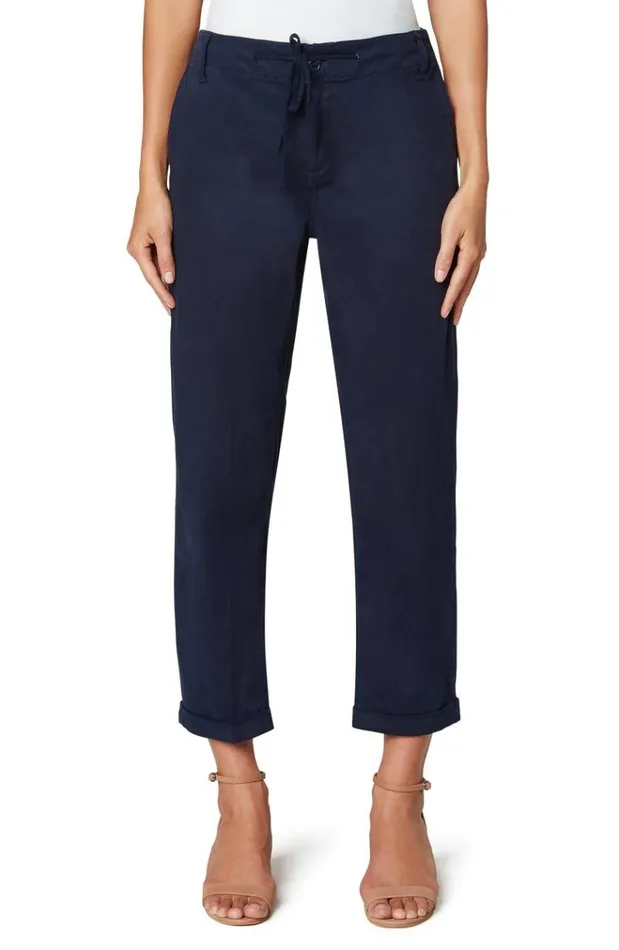Crops Women Liverpool Los Angeles Utility Pant With Drawstring Catamaran Navy